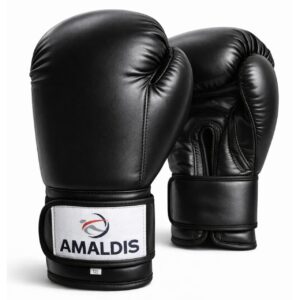 Mănuși de box PU Amaldis negre 14 oz 6031