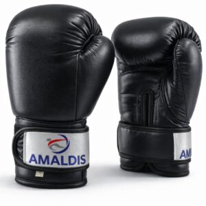 Mănuși de box AMALDIS 4 OZ Negre din PU 6028