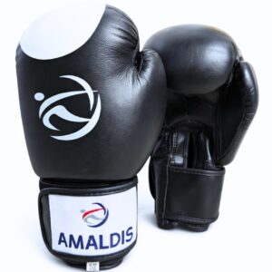 Mănuși de box AMALDIS negre, 170 g, 7611