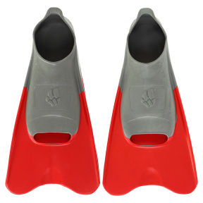 Ласты для тренировок в бассейне короткие с закрытой пяткой MadWave M074606405W размер 38-39 красный 6097