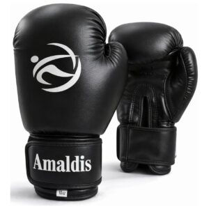 Mănuși de box AMALDIS PU NEGRE, 10 OZ, 6029