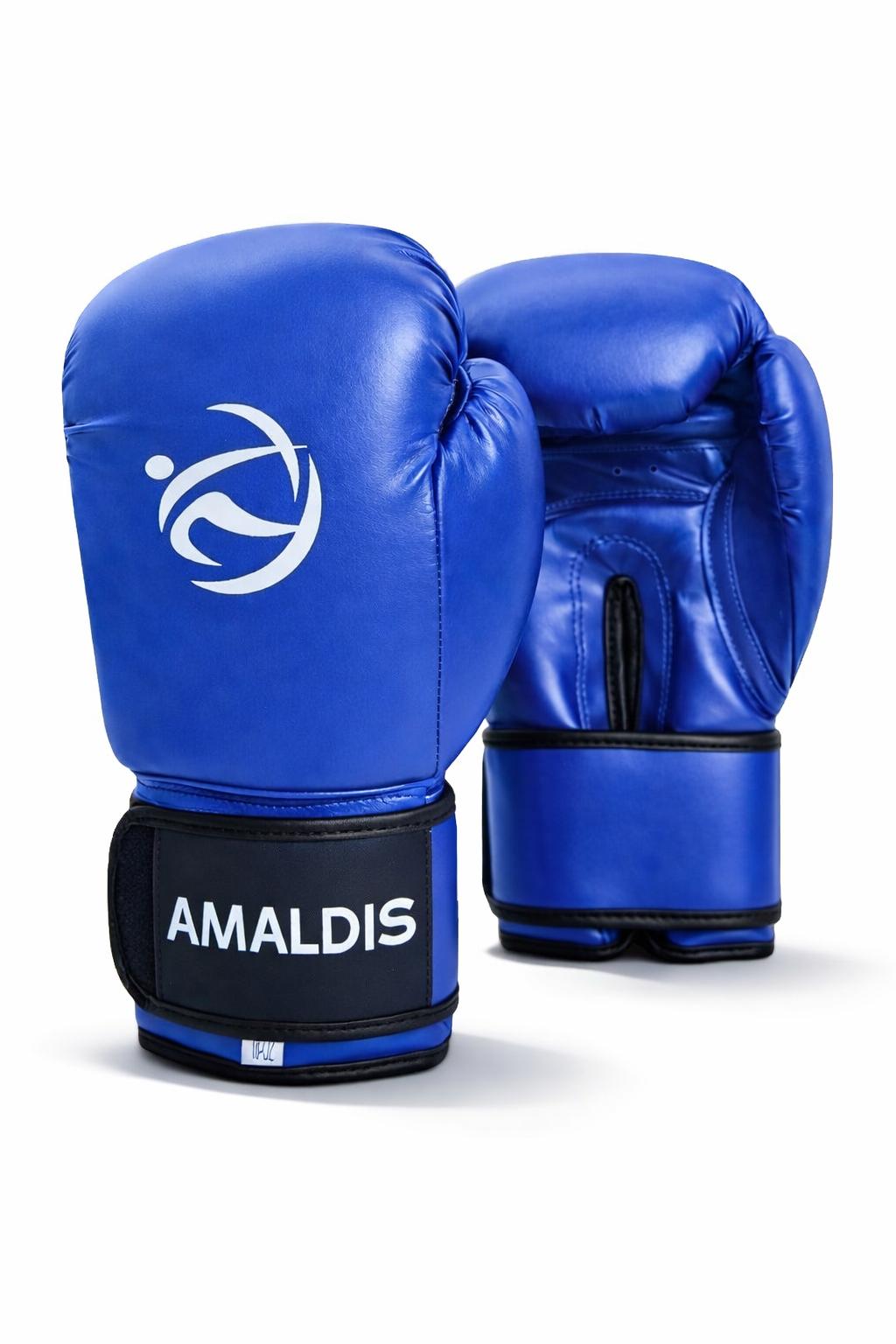 Перчатки кикбокс AMALDIS синие 10 OZ 9503