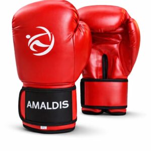 Mănuși AMALDIS roșii de kickboxing, 10 oz, 9500